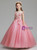 In Stock:Ship in 48 Hours Pink Cap Sleeve Appliques Flower Girl Dress