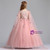 In Stock:Ship in 48 Hours Dreamy Pink Tulle Appliques Flower Girl Dress
