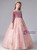 In Stock:Ship in 48 Hours Pink Tulle Velvet Flower Girl Dress