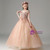 In Stock:Ship in 48 Hours Purple Sequins Cap Sleeve Flower Girl Dress