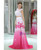 Two Color Chiffon Two Piece Appliques Prom Dress