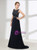 Navy Blue Chiffon Beading Crystal Prom Dress