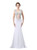 White See Through V-neck Beading Crystal Prom Dress