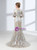Long Sleeve Silver Mermaid Sequins Prom Dress