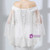 White Mermaid Lace Bat Sleeve Beading Sequins Prom Dress