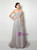 Simple Gray Chiffon Strapless Pleats Prom Dress