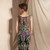 Sexy Black Mermaid Gold Appliques Prom Dres