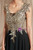 Black Chiffon Appliques Sleeveless Prom Dress