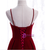 Amazing Burgundy Velvet Spaghetti Straps Prom Dress