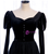 Tulle Velvet Long Sleeve Button Prom Dress