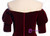 Burgundy Velvet Off the Shoulder Puff Sleeve Prom Dress