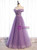 Tulle Off the Shoulder Beading Prom Dress