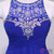 Royal Blue Chiffon Crystal Beading Pleats Prom Dress