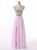 Pink Chiffon Crystal Prom Dress With Split