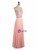 Pink Chiffon Beading Crystal Prom Dress