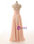 Lovely Pink Chiffon Pleats Beading Prom Dress