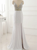 White Mermaid V-neck Beading Crystal Prom Dress With Split