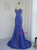 Royal Blue Sequins Crystal Sweetheart Prom Dress