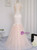 Pink Mermaid Tulle Lace See-through Prom Dress