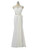 White Mermaid Chiffon Pearls Bow Prom Dress