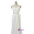 White Mermaid Chiffon Pearls Bow Prom Dress