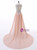 A-Line Pink Chiffon Beading Crystal Prom Dress