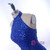 Luxury Blue Mermaid Tulle Halter Crystal Beading Prom Dress