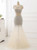 Champagne Heavy Beading Crystal Tulle Prom Dress