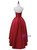 Burgundy Satin Hi Lo Strapless Prom Dress