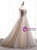 Tulle Sequins Long Sleeve Beading Prom Dress