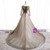 Gray Tulle Long Sleeve Pleats Beading Prom Dress