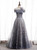 Grau Tulle Sequins Off the Shoulder Prom Dress