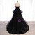 Black Spaghetti Straps Tulle Prom Dress