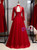 Tulle Lace Appliques High Neck Long Sleeve Prom Dress