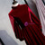 Burgundy Velvet Long Sleeve High Neck Bow Prom Dress