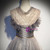 A-Line Gray Tulle Beaidng Prom Dress