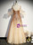 Best Gold Tulle Sequins Beading Prom Dress