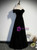 Black Velvet Off the Shoulder Prom Dress