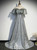 Beautiful Silver Gray Sequins Off the Shoulder Prom Dress