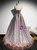 Gray Tulle Sequins Beading Pleats Prom Dress