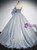 Shinning Silver Gray Tulle Strapless Prom Dress