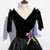 Black Tulle Sequins V-neck Appliques Prom Dress