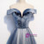 Blue Tulle Sequins Off the Shoulder Beading Prom Dress