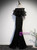 Black Mermaid Lace Off the Shoulder Prom Dress