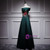Green Satin Off the Shoulder Embroidery Appliques Prom Dress