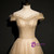 Delicate Champagne Tulle Off the Shoulder Beading Prom Dress