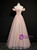 Pink Tulle Off the Shoulder Beading Prom Dress