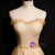 Gold Strapless Tulle Sequins BeadingProm Dress