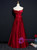 Burgundy Satin Off the Shoulder Prom Dress With Bow