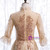 Burgundy Sequins Tulle Long Sleeve Beading Prom Dress